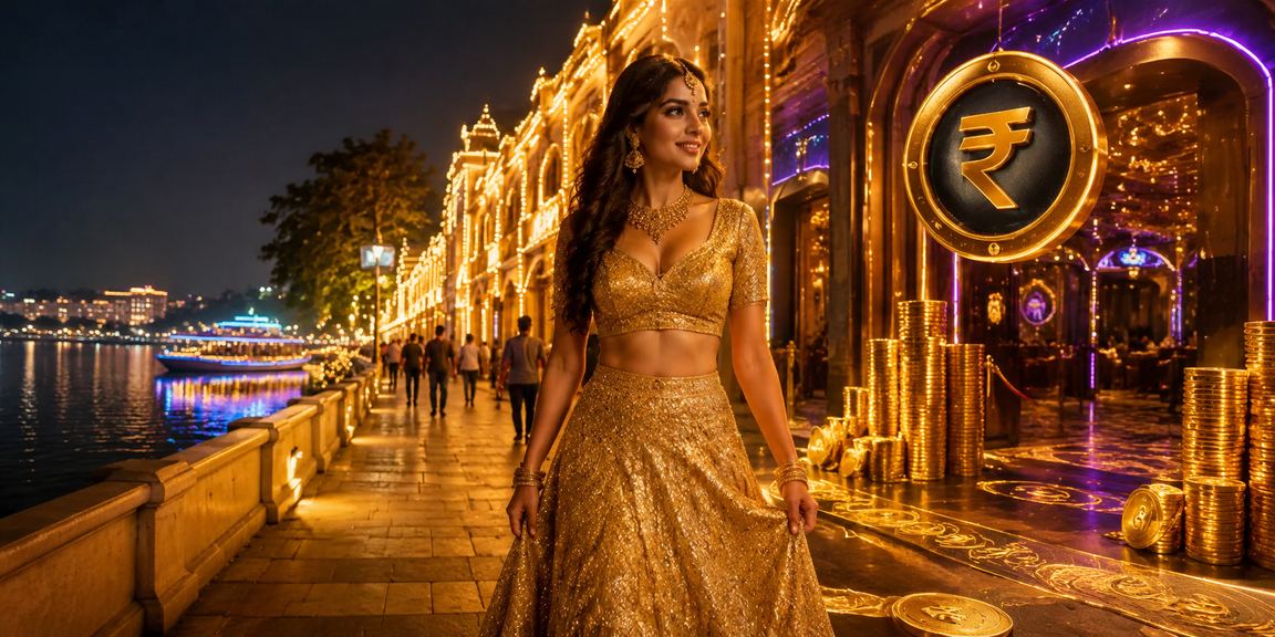 Indian player enjoying Andar Bahar game at casino-style event in Delhi