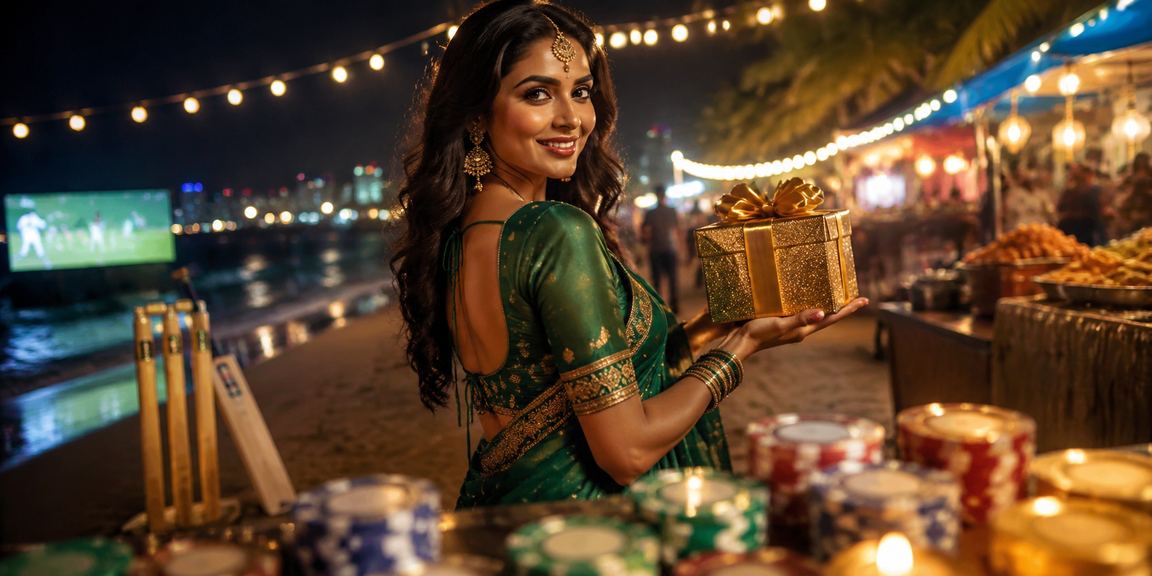 Indian woman registering on mobile for cricket betting